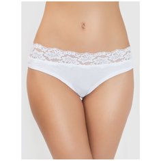 Vis-a-Vis Трусы бразилиано Delicate с кружевным поясом, размер M, white