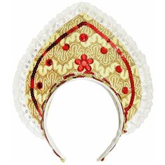 Головной убор Новогодняя Сказка Кокошник (972864), золотистый
