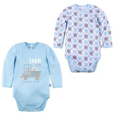 Набор боди Bossa Nova (2 шт.) размер 80, голубой