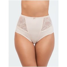 Vis-a-Vis Трусы слипы с высокой талией и кружевными вставками, размер XL, beige