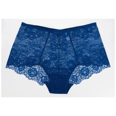 Innamore Трусы кружевные шорты высокой посадки, размер 4(46), indigo