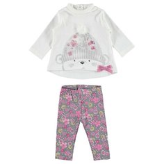 Комплект одежды Ido размер 62, белый/розовый/серый