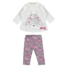 Комплект одежды Ido размер 68, белый/розовый/серый