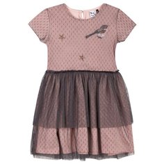 Платье 3Pommes размер 104, розовый/серый