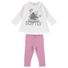 Комплект одежды Ido размер 116, белый/розовый