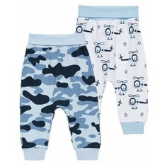 Брюки artie размер 68, белый/голубой