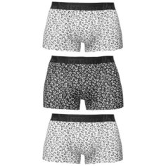 Salvador Dali Набор трусов боксеры с профилированным гульфиком, 3 шт., размер XL, белый/черный/белый