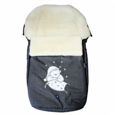 Конверт-мешок Womar S77 Exlusive Bear melange fabric в коляску 95 см графитовый