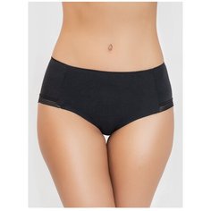 Vis-a-Vis Трусы слипы с лазерной перфорацией, отделанные тесьмой, размер L, black
