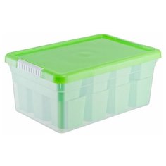 FunBox Ящик органайзер Standart 10л 12 вставок S + 2 лотка S, зеленый