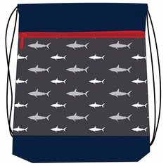 Belmil Мешок-рюкзак для обуви Shark (336-91/508) синий/серый