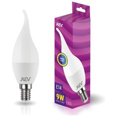 Лампочка светодиодная свеча на ветру Е14 9W 2700K теплый свет REV 32514 7