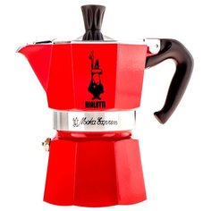 Гейзерная кофеварка Bialetti Moka Express Color (3 порции), красный