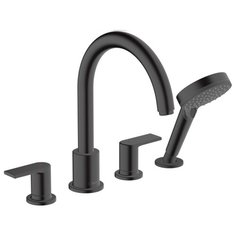 Смеситель на борт ванны с гарнитуром, черный матовый, Hansgrohe Vernis Blend 71456670