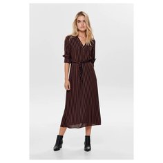 Платье в полоску ONLY 15186555 женское Цвет Черный Night sky Полоски р-р 42 34