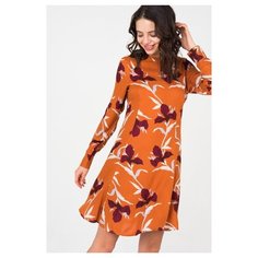 Платье Y.A.S 26012026 женское Цвет Оранжевый Umber Цветы р-р 42 XS