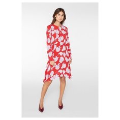 Платье Y.A.S 26013567 женское Цвет Красный Fiery red Цветы р-р 44 S