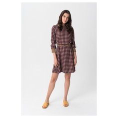 Платье b.young 20806830 женское Цвет Бордовый carnelian red combi80032 Клетка р-р 44 36