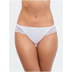 Vis-a-Vis Трусы бикини низкой посадки с кружевом, размер M, white