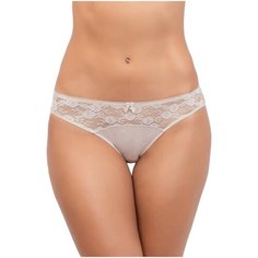 Vis-a-Vis Трусы слипы классические с кружевом, размер S, beige