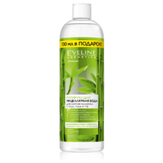 Eveline Cosmetics матирующая мицеллярная вода для снятия макияжа с лица, глаз и губ 5в1, 500 мл