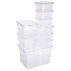 Набор ящиков для хранения с крышками Basic 10л-2шт;5л-3шт;2л-4шт. Fun Box