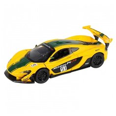Машинка Автопанорама Mclaren P1 GTR, 1/32, желтая, инерционная JB1251400