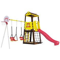 Спортивно-игровой комплекс ROMANA Избушка R.103.29.04 (+ Качели цепные 1.Д-26.05 + Качели цепные 1.Д-26.05)