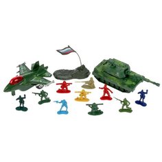 Военный набор Играем вместе солдатик, самолет, танк (инерция), аксессуары, в пакете (A528-H42003-R)