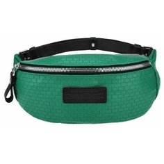 Сумка женская BB1 из натуральной кожи, поясная, зеленый