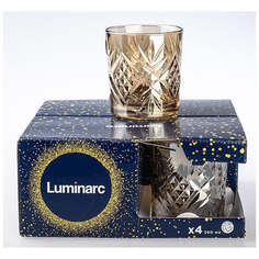 Набор стаканов низких ЗАЛЬЦБУРГ Золотой мед 300мл 4шт Luminarc