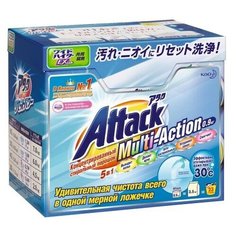 Attack, Multi-Action стиральный порошок с кислородным пятновыводителем и кондиционером, 0,8 кг