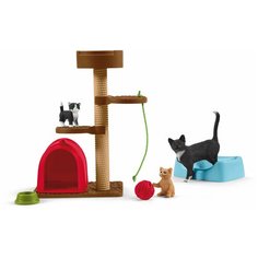 Игровой набор Schleich Комплекс с кошкой и котятами 42501