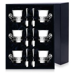 АргентА Набор чашек кофейных "Богема" (12 предметов 6 чашек + 6 ложек)