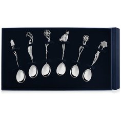 АргентА Набор чайных ложек "Цветы России" (6 предметов)