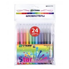 СТАММ Набор фломастеров Star, 24 шт., ФЛ506