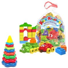 Конструктор Биплант Кноп-кнопыч 11113-114 + пирамида большая