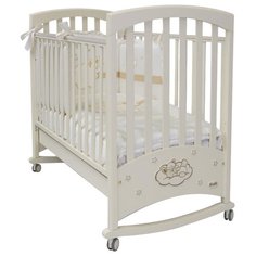 Кроватка Feretti Lapin Bebe Dondolo (качалка), на полозьях белый