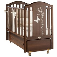 Кроватка Feretti Privilege Swing (качалка), продольный маятник орех