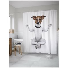 Штора для ванной JoyArty Медитирующая собака 180х200 (sc-10671)