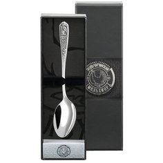 Ложка чайная Кольчугинский мельхиор "Глухарь" посеребренная