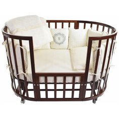 Комплект в кроватку Nuovita "Giardino reale", 6 предметов (борт из 12 подушек) (champagne / шампань)