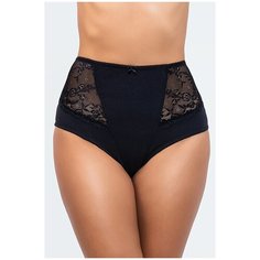 Vis-a-Vis Трусы слипы с высокой талией и кружевными вставками, размер L, black