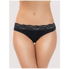 Vis-a-Vis Трусы бразилиано Delicate с кружевным поясом, размер L, black