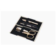 Маникюрный набор Yes, 5 предметов, цвет: золотисто-черный