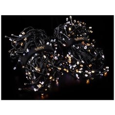 Гирлянда twinkly нить Cluster 600 см, 400 ламп, теплый белый/холодный белый/черный провод