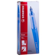 STABILO Набор шариковых ручек Liner 808, 0.7 мм, 10 шт, фиолетовый цвет чернил