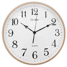 Часы настенные кварцевые La mer GD353 белый/бежевый