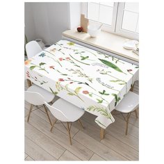 Скатерть прямоугольная "Редкие цветы" из сатена, 120x145 см Joy Arty