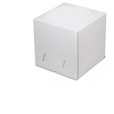 Короб картонный белый 240*240*220 мм, 3 шт. Лента 9 м в подарок. Pasticciere